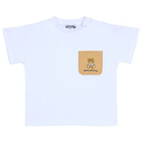 Moschino White & Beige Bear-Print Short Set