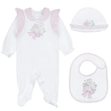 GIFT-SET(FOOTIE-F/S+HAT+-BIB-FLOWER-PRNT)-118749-1