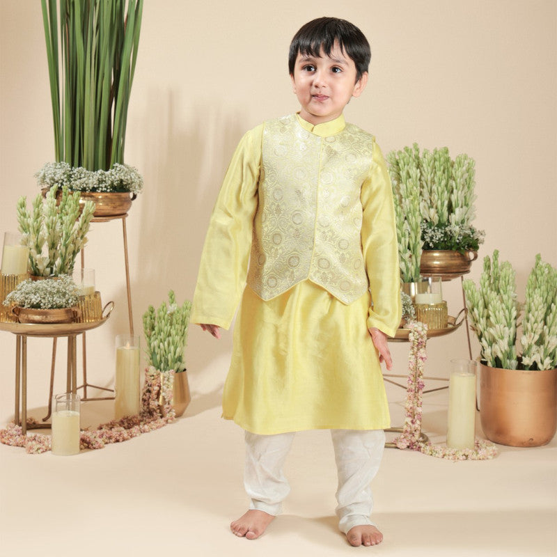 JACQUARD-KURTA-KOTI-SET-118769-4