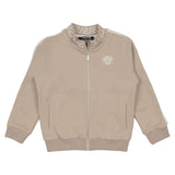 Versace Beige Zip-Up Top With Greca & Medusa Logos
