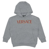 Versace Grey Logo Print Hoodie