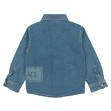 Versace Blue 90S Vintage Logo Denim Shirt