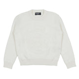 Versace White Medusa Towel-Stitch Sweater