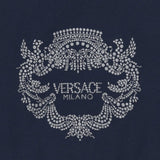 Versace Navy Blue Crest Logo Sweatshirt
