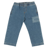 Versace Blue 90S Vintage Logo Denim