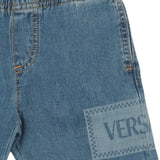 Versace Blue 90S Vintage Logo Denim