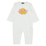 Versace White Medusa Coral Print Romper