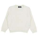 Versace White Medusa Towel-Stitch Sweater