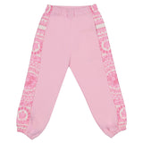 Versace Pink Barocco Foulard Trim Joggers