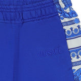 Versace Blue Barocco Foulard Trim Joggers