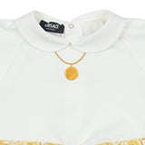 Versace White Barocco Allover T-Shirt Dress