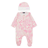 Versace Pink Underwater Barocco Baby Sleepsuit Set