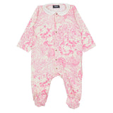 Versace Pink Underwater Barocco Baby Sleepsuit Set