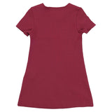 Versace Maroon Logo Jersey Dress