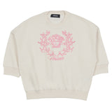 Versace Ivory Sweatshirt With Pink Medusa Logo