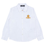 Versace White Oxford Logo Crest Shirt