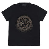 Versace Black Embellished Medusa T-Shirt
