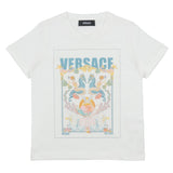 Versace White Coral Theatre Postcard Logo T-Shirt