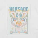 Versace White Coral Theatre Postcard Logo T-Shirt