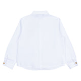 Versace White Logo Crest Oxford Shirt