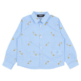 Versace Blue Pinstripe Pin Shirt