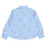Versace Blue Pinstripe Pin Shirt