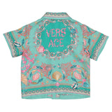 Versace Green Underwater Barocco Print Shirt