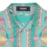 Versace Green Underwater Barocco Print Shirt