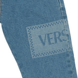 Versace Blue 90S Vintage Logo Denim Jeans