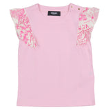 Versace Pink Underwater Barocco Ruffled T-Shirt