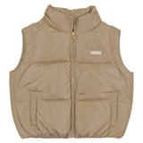 Versace Beige Logo Puffer Vest