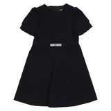 Versace Black Embellished Jersey Dress