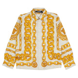 Versace Beige & Gold Pattern-Printed Shirt