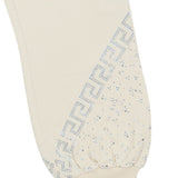Versace White Greca-Embroidered Joggers