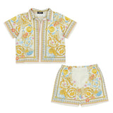 Versace Multicolor Underwater Barocco Shirt Set