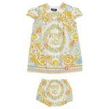 Versace Multicolor Underwater Barocco Dress Set