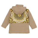 Versace Beige Embroidered Versace Milano Parka Jacket