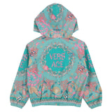 Versace Green Underwater Barocco Windbreaker Jacket