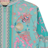 Versace Green Underwater Barocco Windbreaker Jacket
