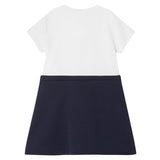 Versace White & Blue Safety Pin Logo T-Shirt Dress