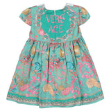 Versace Green Underwater Barocco Print Dress