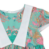 Versace Green Underwater Barocco Print Dress