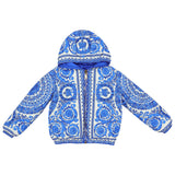 Versace Reversible Blue Barocco Down Padded Jacket
