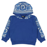 Versace Blue Barocco Foulard Hoodie