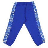 Versace Blue Barocco Foulard Trim Joggers