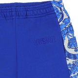 Versace Blue Barocco Foulard Trim Joggers