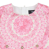 Versace Pink Barocco Foulard Dress