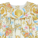 Versace Ivory & Gold Underwater Barocco Print Dress