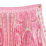 Versace Pink Barocco Foulard Skirt