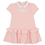 Fendi Pink Embroidered Logo Dress